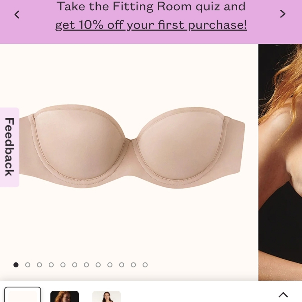 ThirdLove strapless bra 34 1/2 c